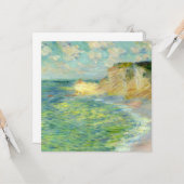 Monet - Cliffs in Amont, beroemd schilderij Kaart (Voorkant / Achterkant in situ)