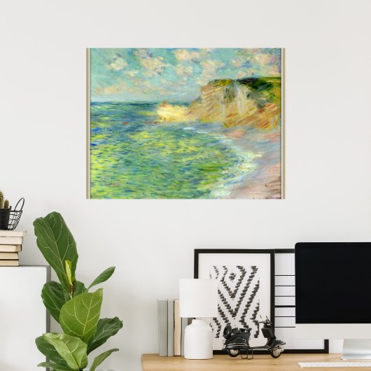 Monet - Cliffs in Amont Poster (Thuiskantoor)