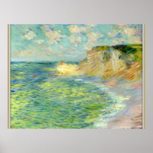 Monet - Cliffs in Amont Poster (Voorkant)
