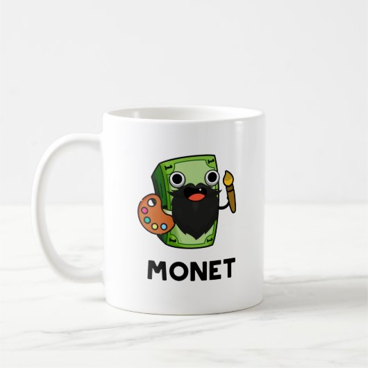 Monet Cute Artist Money Pun Koffiemok (Links)