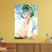 Monet Dame met Parasol Canvas (Insitu (Woonkamer))