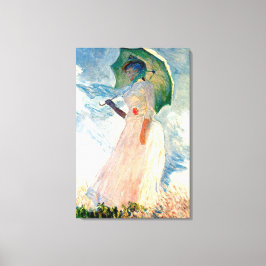 Monet Dame met Parasol Canvas