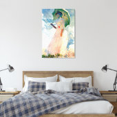 Monet Dame met Parasol Canvas Afdruk (Insitu (Slaapkamer))