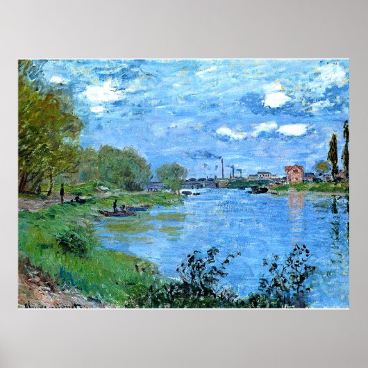 Monet - De Banken van de Seine bij de Grote Jatte Poster (Voorkant)
