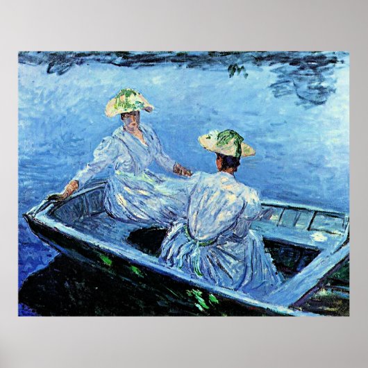 Monet - De Blauwe Roeiboot Poster (Voorkant)