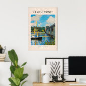 Monet De Brug bij Argenteuil Seine Rivier Poster (Thuiskantoor)