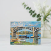 Monet - De brug over de Seine, Briefkaart (Staand voorkant)