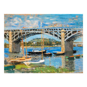 Monet - De brug over de Seine, Foto Afdruk