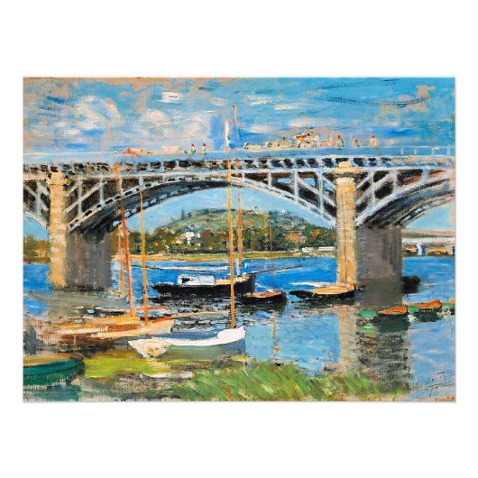 Monet - De brug over de Seine, Foto Afdruk (Voorkant)