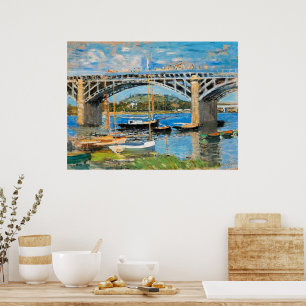 Monet - De brug over de Seine, Poster