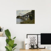 Monet - de brug over de spoorweg in Argenteuil Poster (Thuiskantoor)