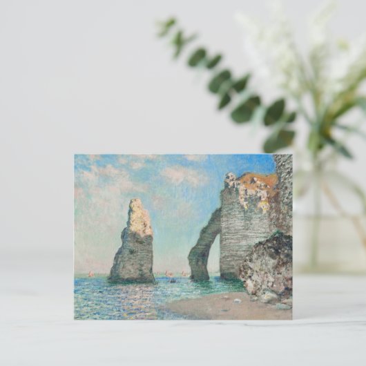 Monet - De Cliffs bij Etretat Briefkaart (Staand voorkant)