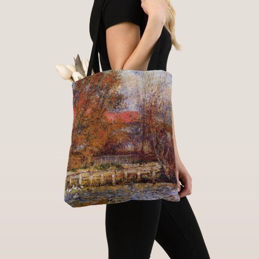 Monet - De Duck Pond, kunstschilderij Tote Bag (Dichtbij)
