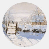 Monet - De Ekster  Ronde Sticker (Voorkant)