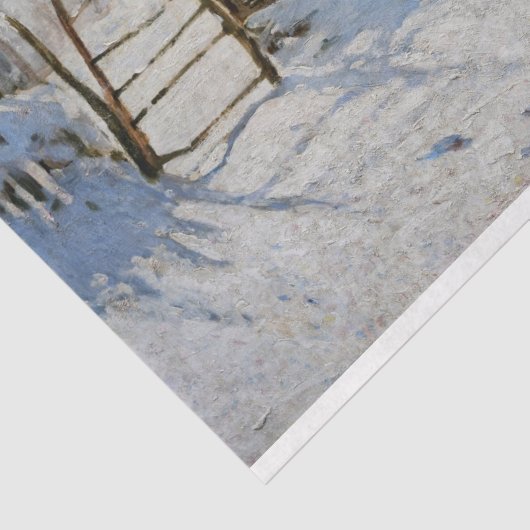 Monet - De ekster (Winter Scene) Decoupage Tissuepapier (Detail)