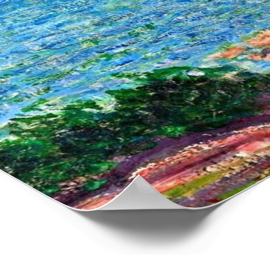 Monet - De Esterel-bergen Poster (Hoek)