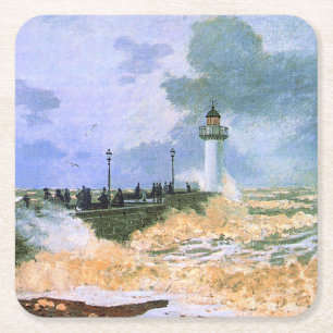 Monet - De havenhoofd bij Le Havre, Kartonnen Onderzetters