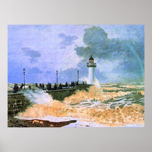 Monet - De havenhoofd bij Le Havre, Poster (Voorkant)