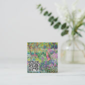 Monet - De Iris Garden bij Giverny - QR-code Vierkante Visitekaartje (Staand voorkant)