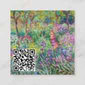 Monet - De Iris Garden bij Giverny - QR-code Vierkante Visitekaartje (Voorkant)