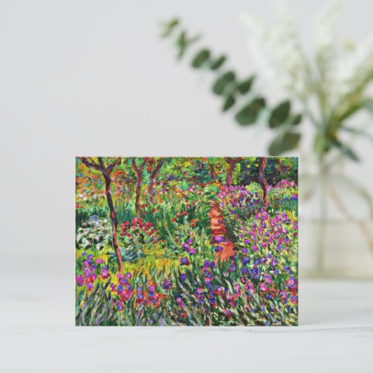 Monet - De Iris Garden in Giverny Briefkaart (Staand voorkant)