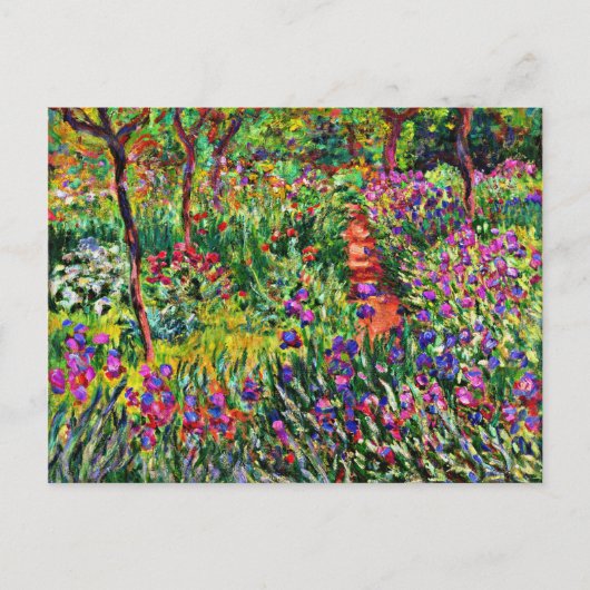 Monet - De Iris Garden in Giverny Briefkaart (Voorkant)