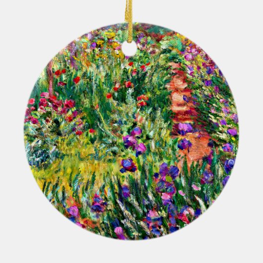 Monet - De Iris Garden in Giverny Keramisch Ornament (Achterkant)