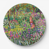 Monet - De Iris Garden in Giverny Papieren Bordje (Voorkant)