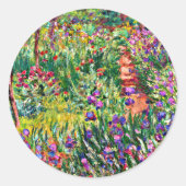 Monet - De Iris Garden in Giverny Ronde Sticker (Voorkant)