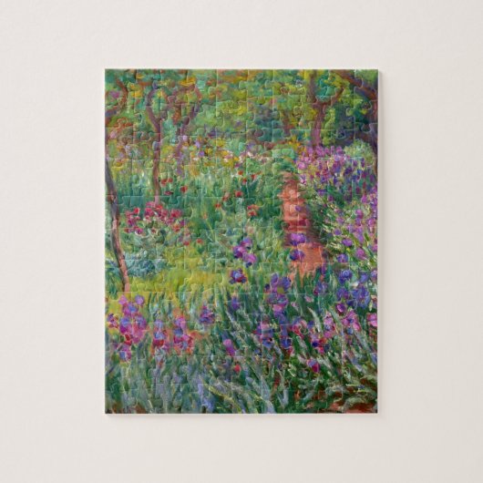 monet de-iris-tuin-bij-giverny bloemenwijnoogst legpuzzel (Verticaal)