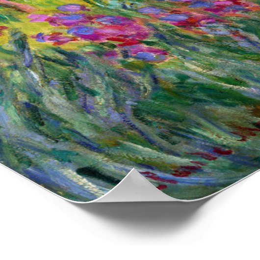 Monet - de Iris-tuin in Giverny 1900 Poster (Hoek)