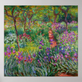 Monet - de Iris-tuin in Giverny 1900 Poster (Voorkant)