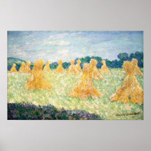 Monet - de jonge dames van Giverny Sun - effect Poster