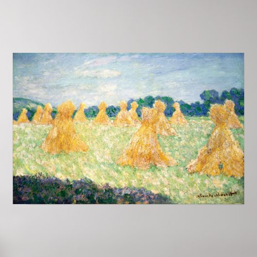 Monet - de jonge dames van Giverny Sun - effect Poster (Voorkant)