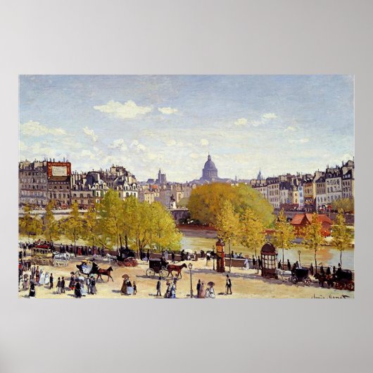 Monet - De kade van het Louvre, Parijs, Poster (Voorkant)