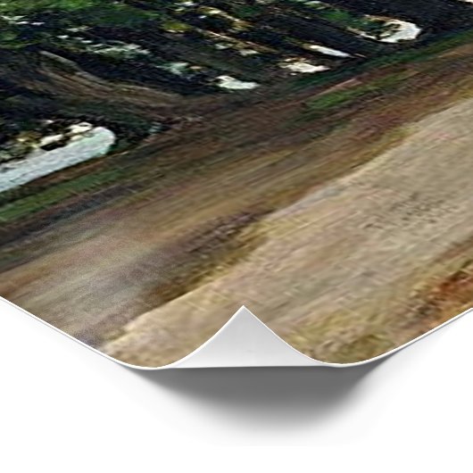 Monet - De kapel Notre Dame de Grace Perfect Poster (Hoek)