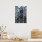 Monet - de kathedraal in ruen het portaal , grijs poster (Keuken)