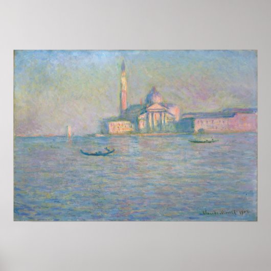 Monet - de kerk van San Giorgio Maggiore Venice Poster (Voorkant)