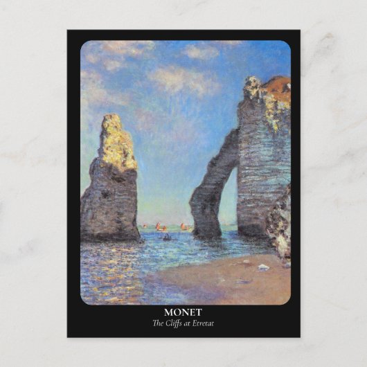 MONET / De kliffen bij Etretat Briefkaart (Voorkant)