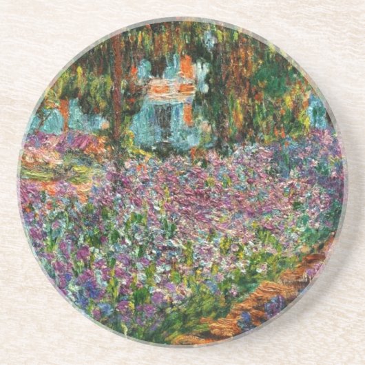 Monet De Kunstenaarstuin in Giverny Zandsteen Onderzetter (Voorkant)