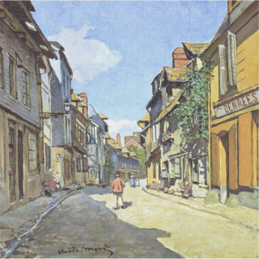 Monet - De La Rue Bavolle bij Honfleur Sticker (Voorkant)