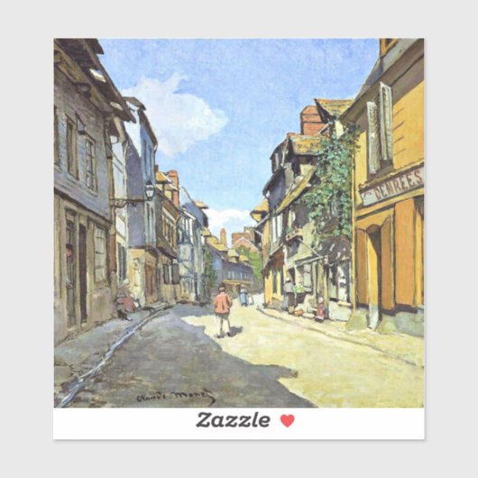 Monet - De La Rue Bavolle bij Honfleur Sticker (Vel)