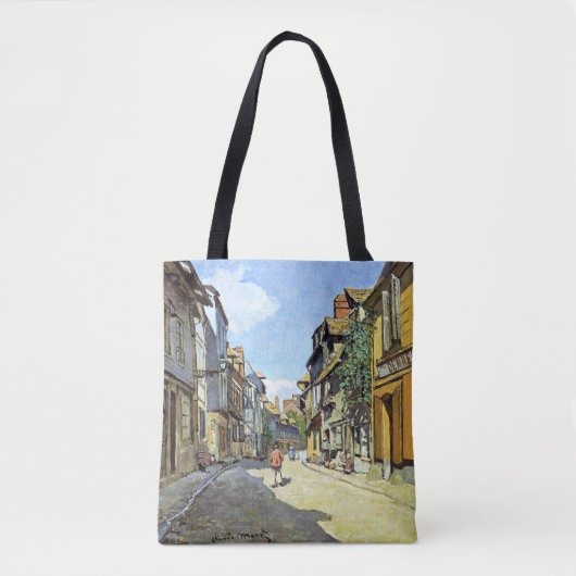 Monet - De La Rue Bavolle bij Honfleur Tote Bag (Voorkant)