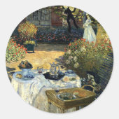 Monet - De Lunch Ronde Sticker (Voorkant)