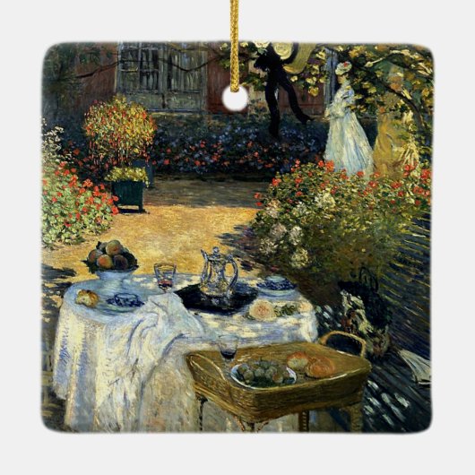 Monet - De Luncheon Keramisch Ornament (Achterkant)