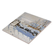 Monet - De Magpie, beroemd schilderij, Tegeltje (Zijkant)
