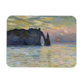 Monet - De Manneport, Klif bij Etretat, Zonsonderg Magneet (Horizontaal)