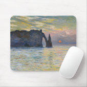 Monet - De Manneport, Klif bij Etretat, Zonsonderg Muismat (Met muis)