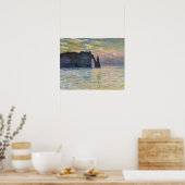 Monet - De Manneport, Klif bij Etretat, Zonsonderg Poster (Keuken)
