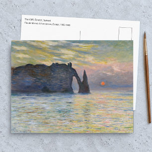 Monet - De Manneport, Krijtrots bij Étretat, Zonso Briefkaart
